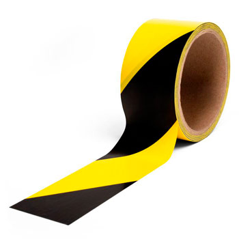 Оградительная клейкая лента, черно-желтая